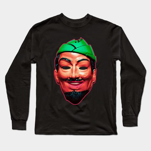 Robin Hood Mask Long Sleeve T-Shirt by TJWDraws